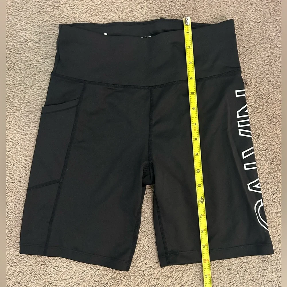 Womens CALVIN KLEIN Size Small Black Biker Shorts 7” Inseam Athletic Workout Run